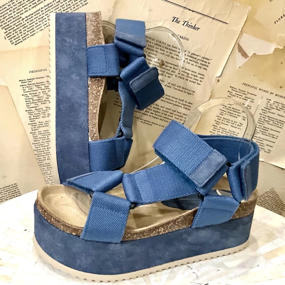 Free People Intentionally Blank Rule Breaker Remix Platform Steel Blue